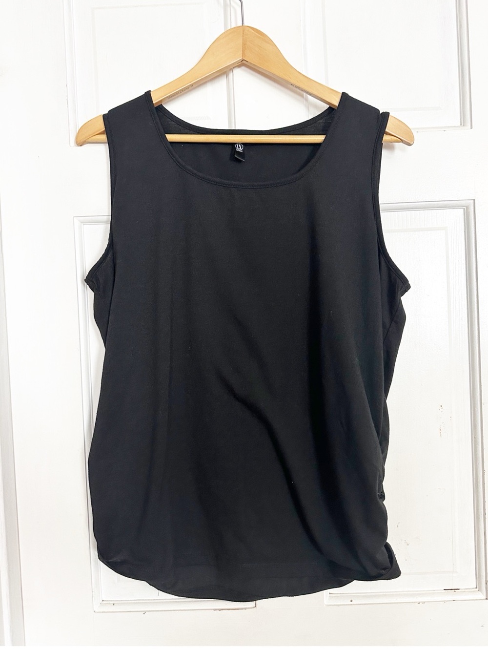 Automet Black Runched Sides Tank Top Sz XL